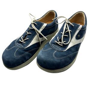 Finn Comfort Germany Made Blue Suede Casual Lace Up Sneakers - Women 6.5